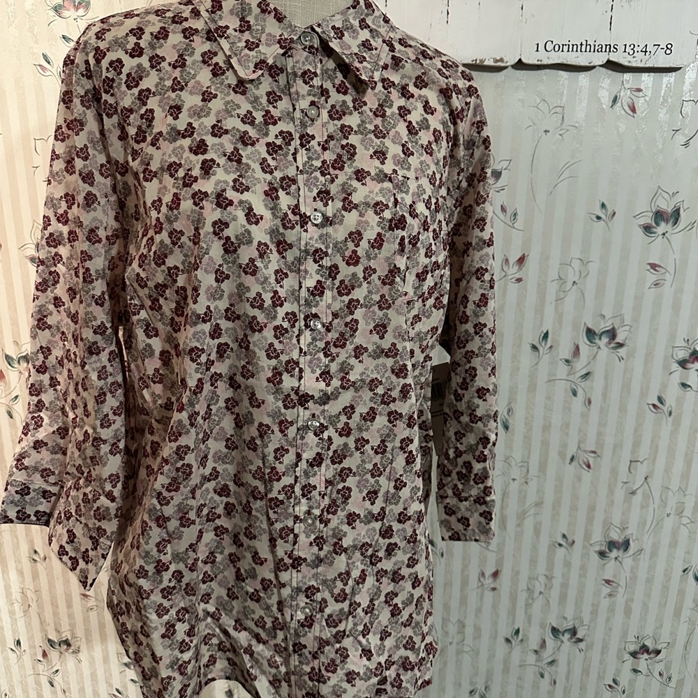 Izod Flower button up shirt 2X